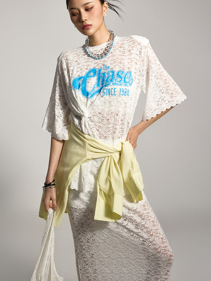 E3788 レースTシャツ