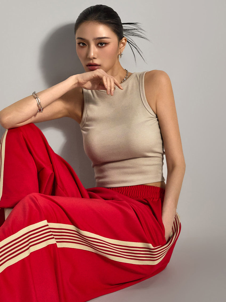 E3798 内帽无袖上衣