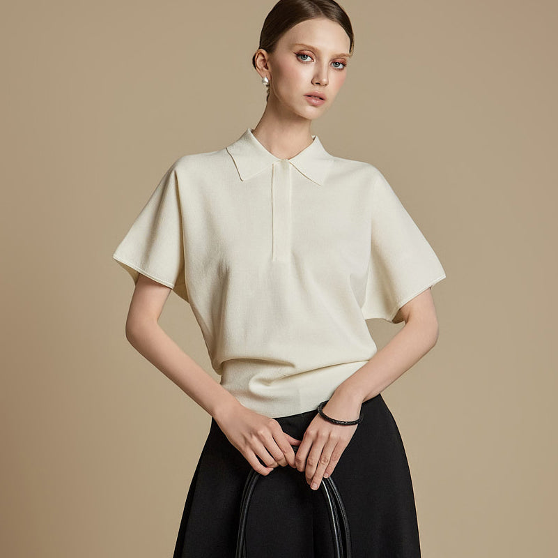 E3833 领针织上衣