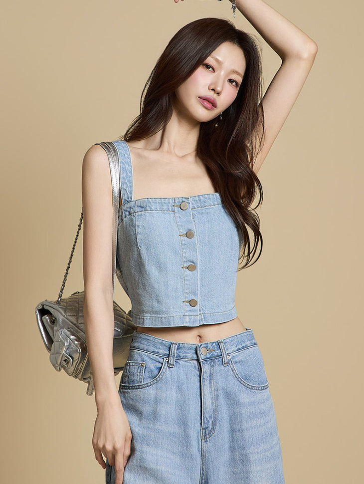 E3840 デニムビスチェトップ