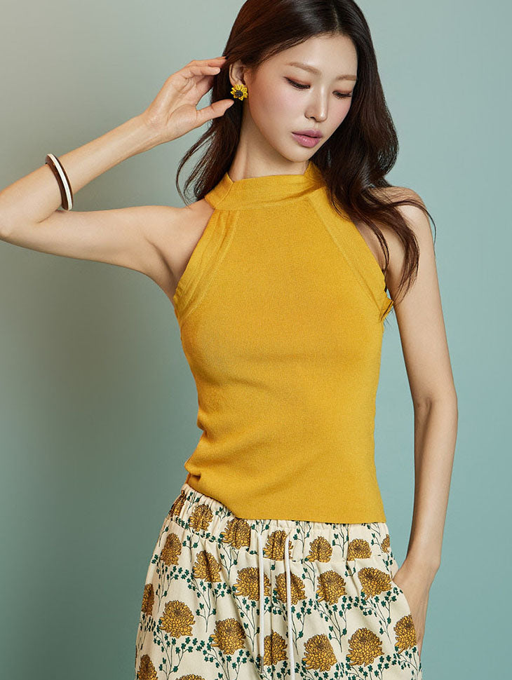 E3873 Halterneck Sleeveless Top