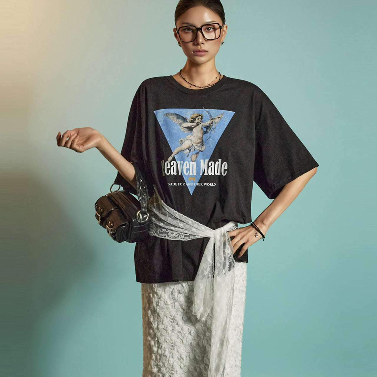 E3921 Lace Layered Top