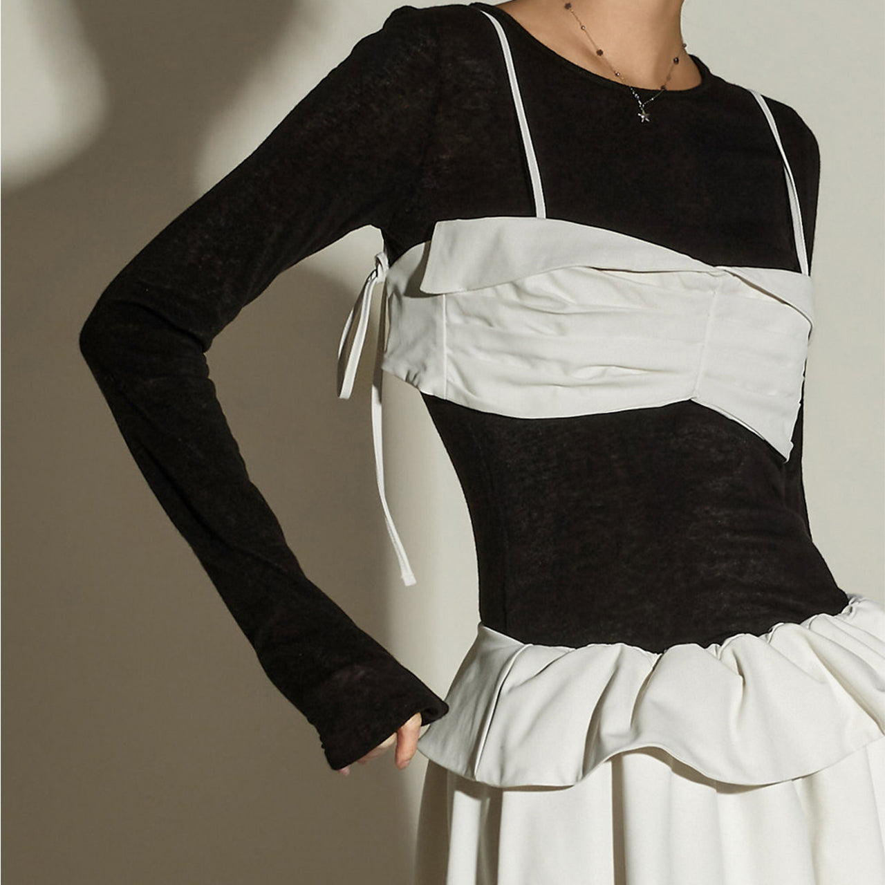 E3991 Shirring Strap Bustier