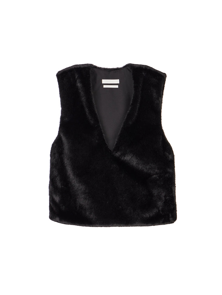 E4028 Fur Vest Top
