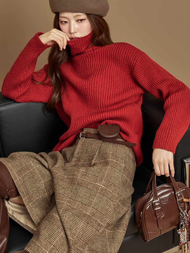 E4049 Turtle-Neck Knit