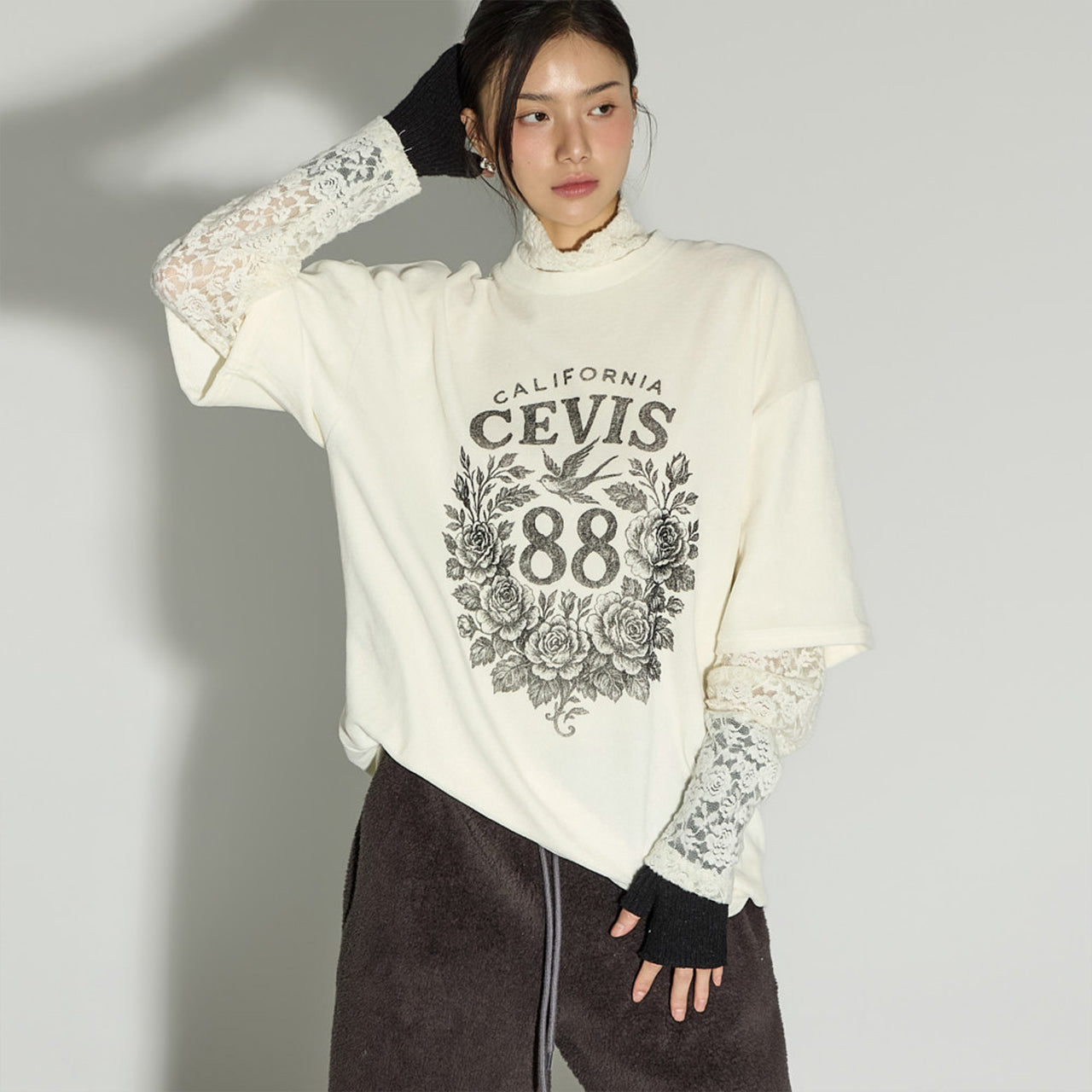 E4068 Layered Printed T-Shirt