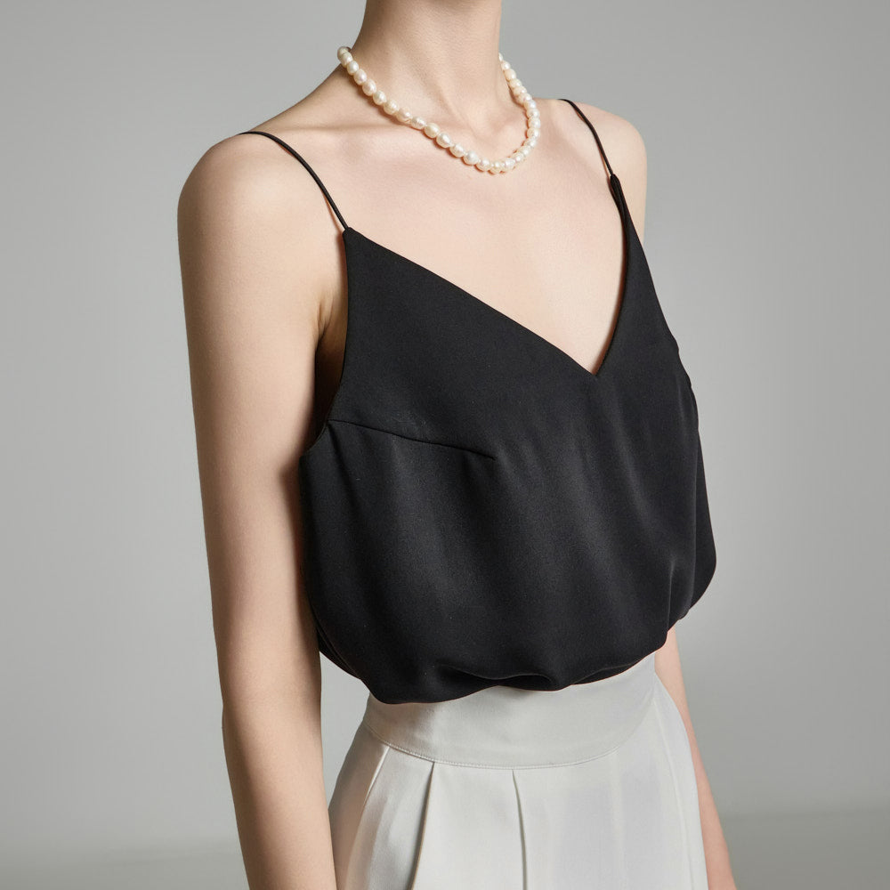 E9031 V领无袖上衣