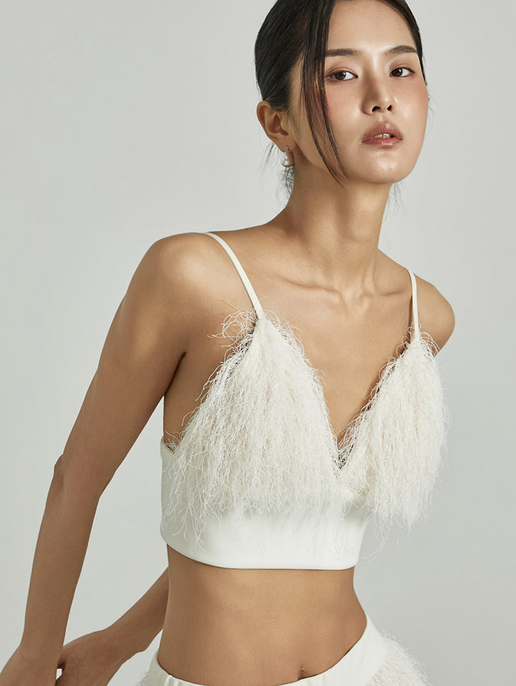 E9037 Fluffy Shaggy Sleeveless Top