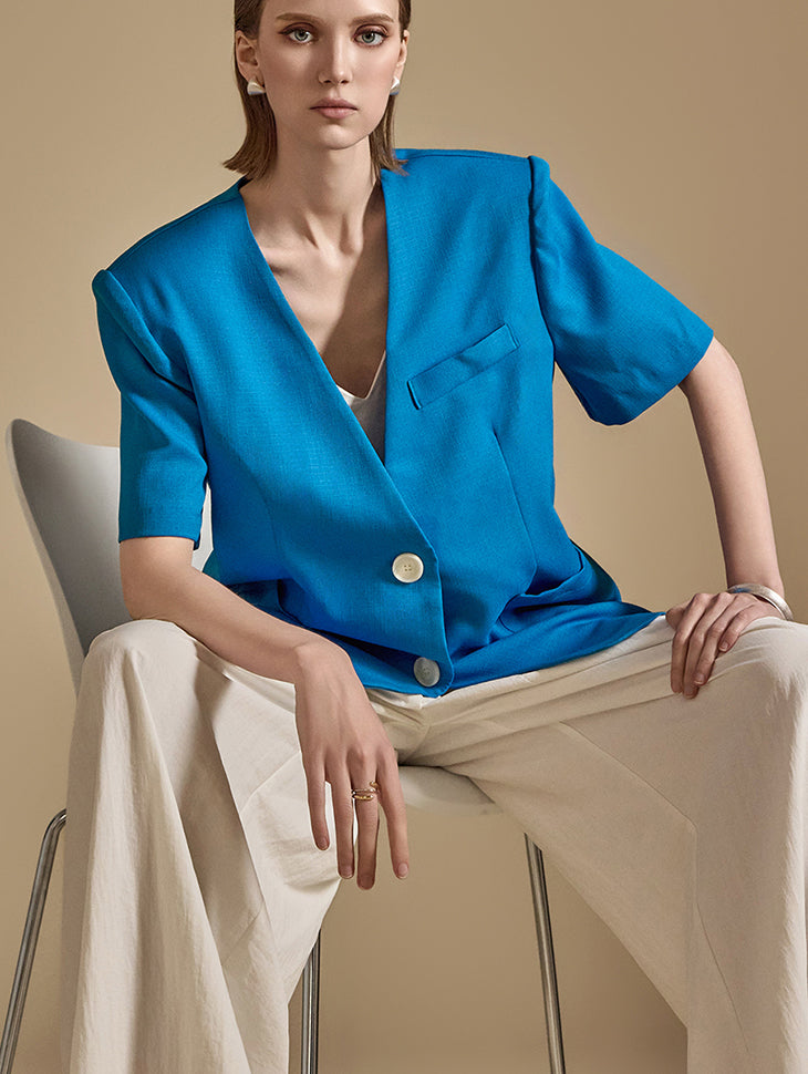 J2345 Collarless Jacket