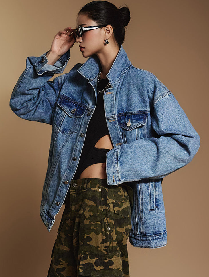 J2366 デニム&レザージャケット