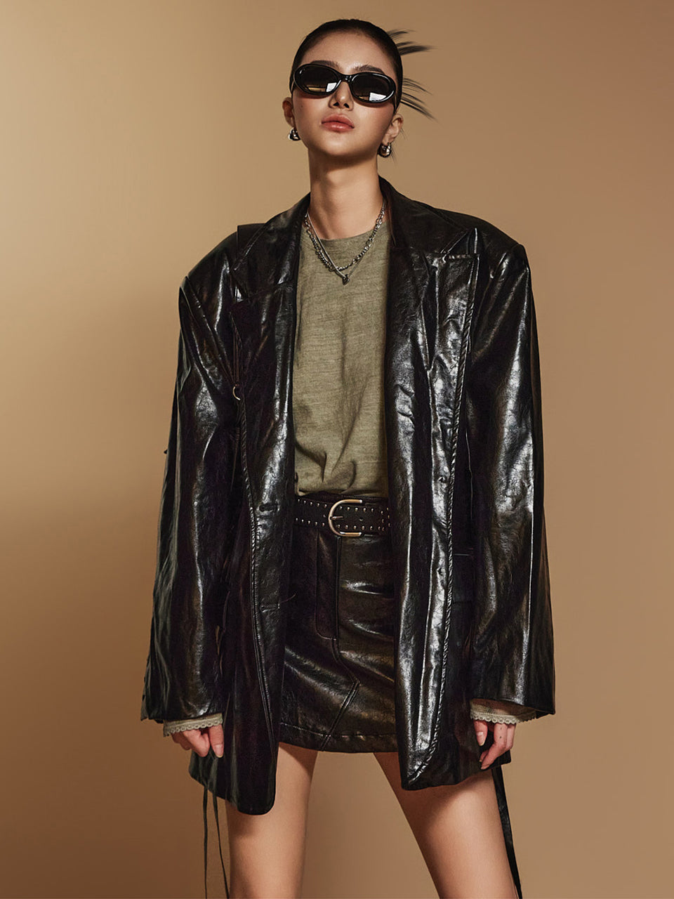 J2393 クラックルレザージャケット