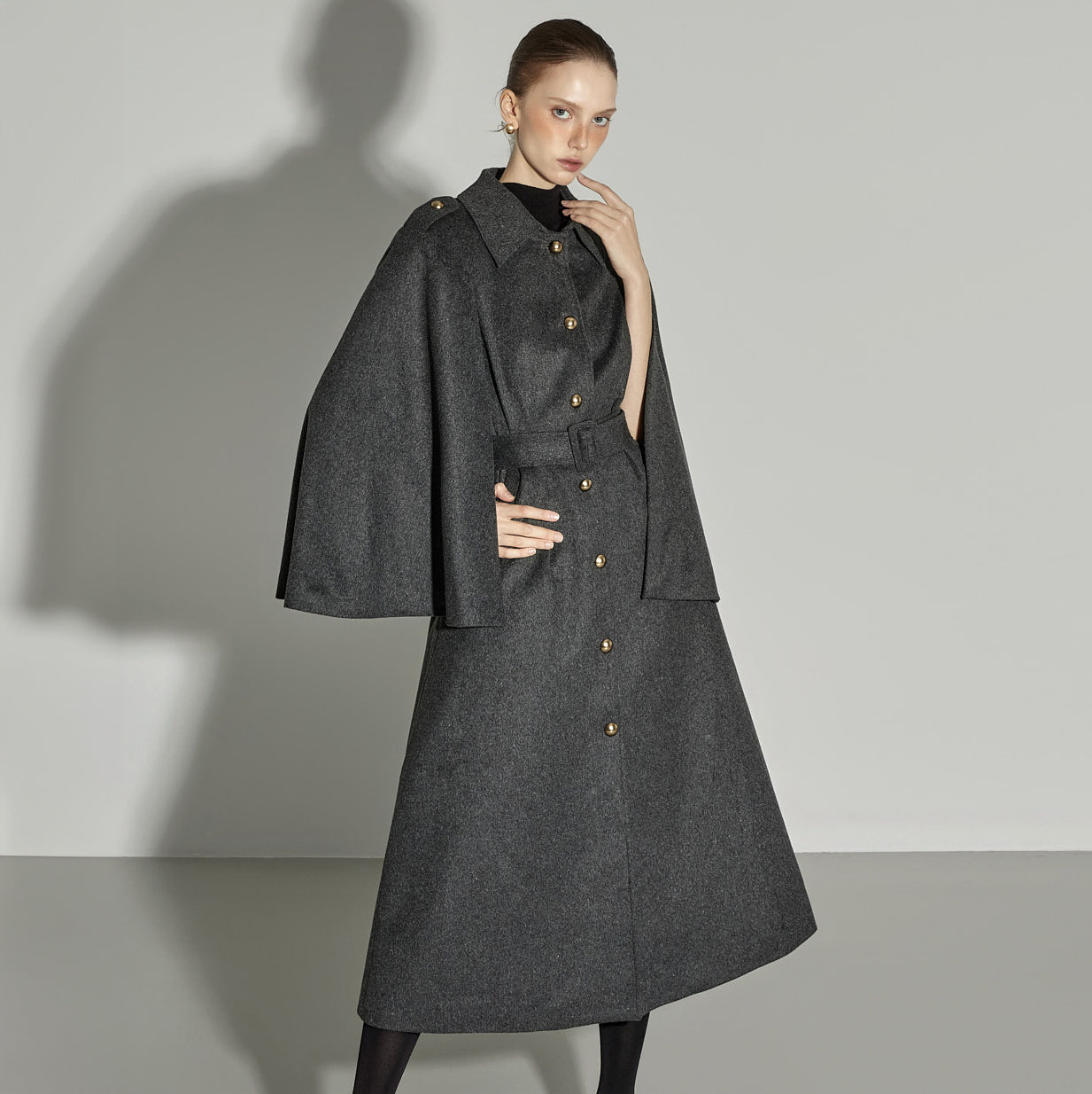 J2465 Cape Coat with Belt