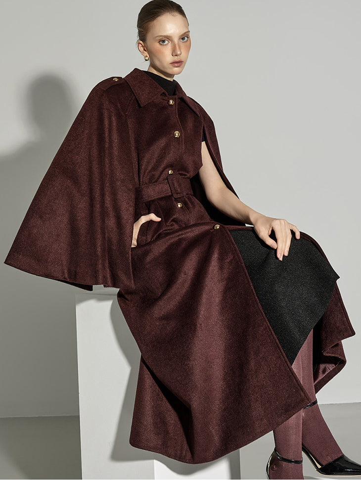 J2465 Cape Coat with Belt