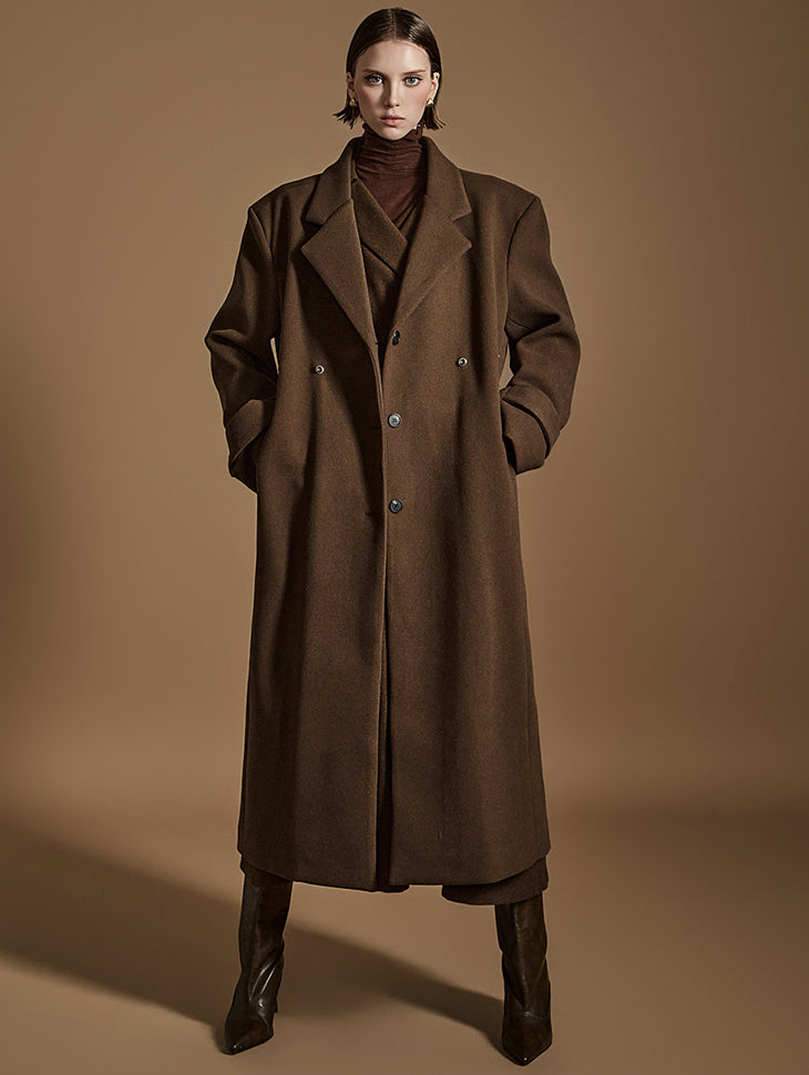 J2521 ウール スナップボタンコート