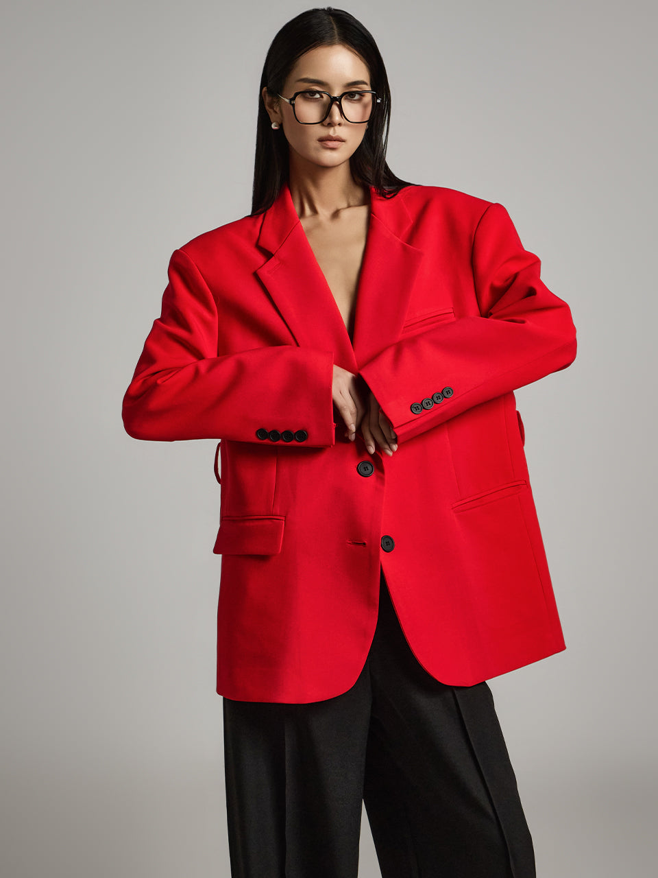 J2623 ショルダーパッドジャケット ベルト付き