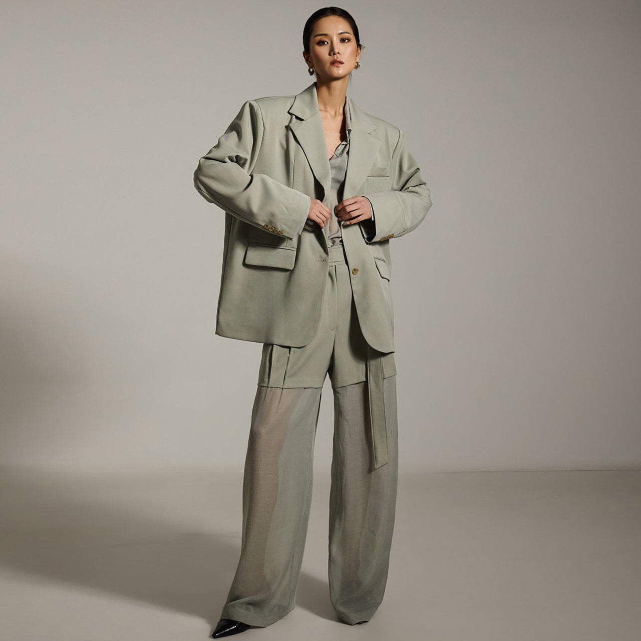 J2647 后背透视夹克