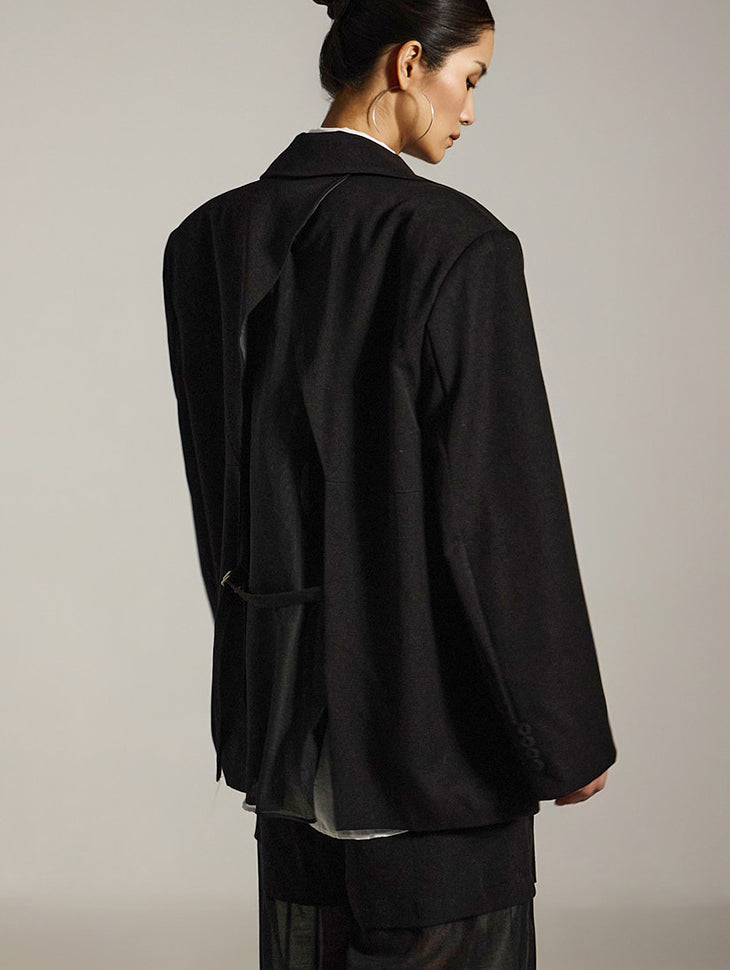 J2647 Back Sheer Jacket