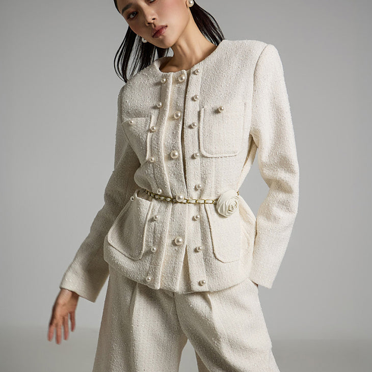 J2682 パールツイードジャケット