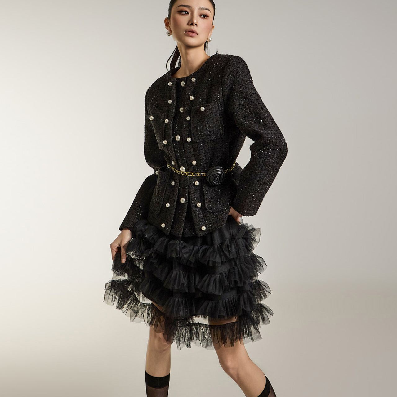 J2682 パールツイードジャケット