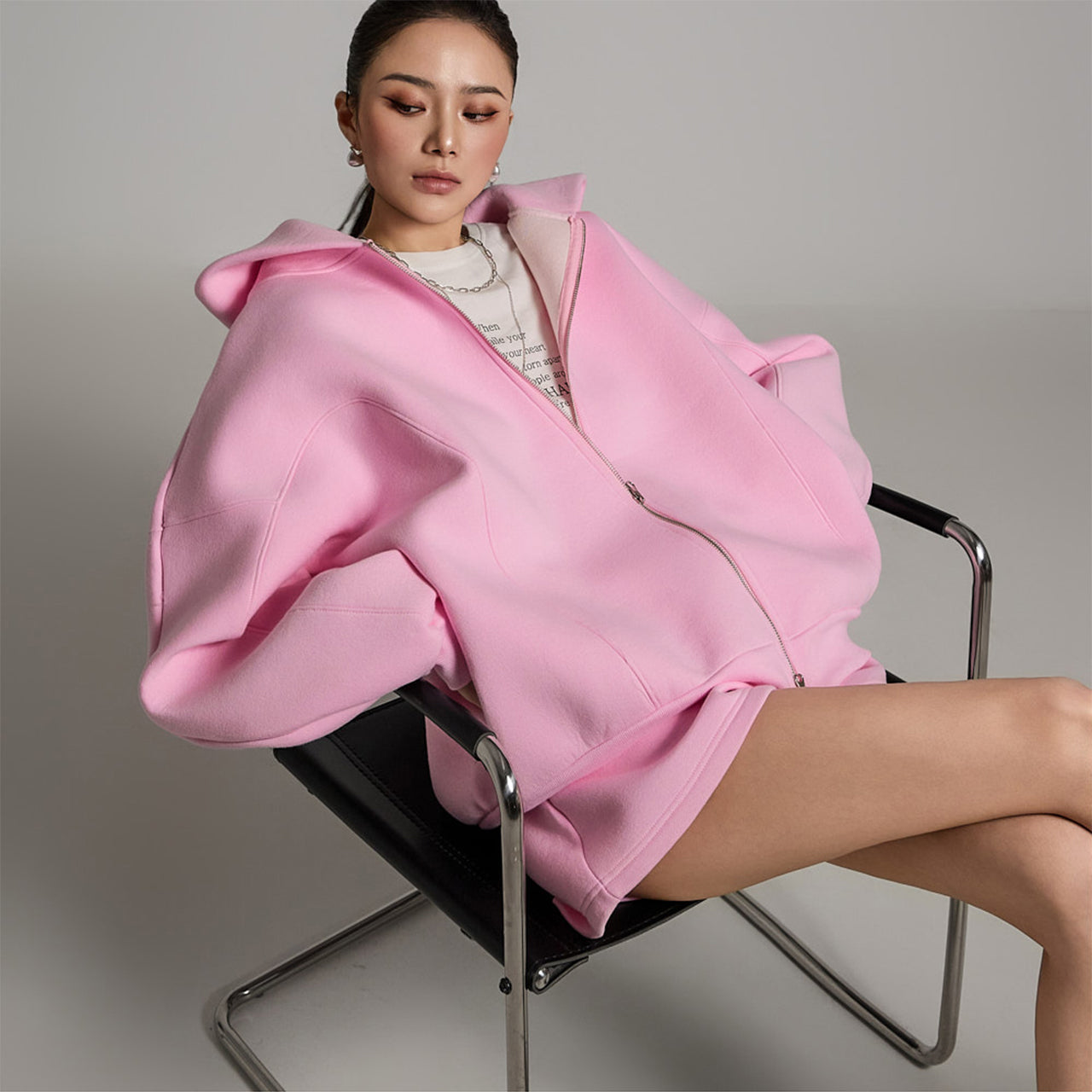 J2687 ネオプレン フード付き ジップアップ ジャケット