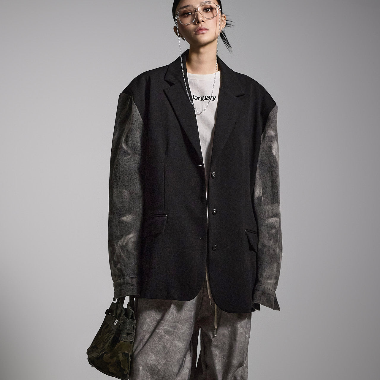 J2712 Denim Sleeve Jacket