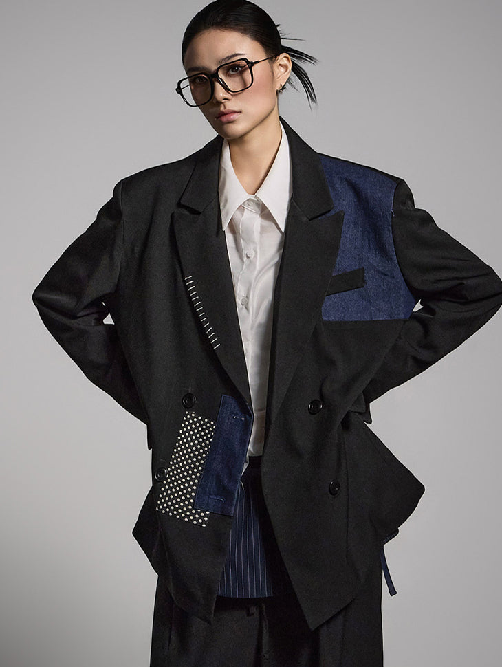 J2715 牛仔贴布夹克