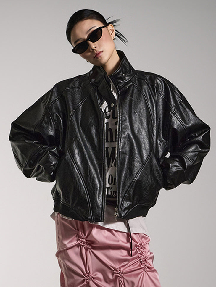 J2717 孔眼皮夹克