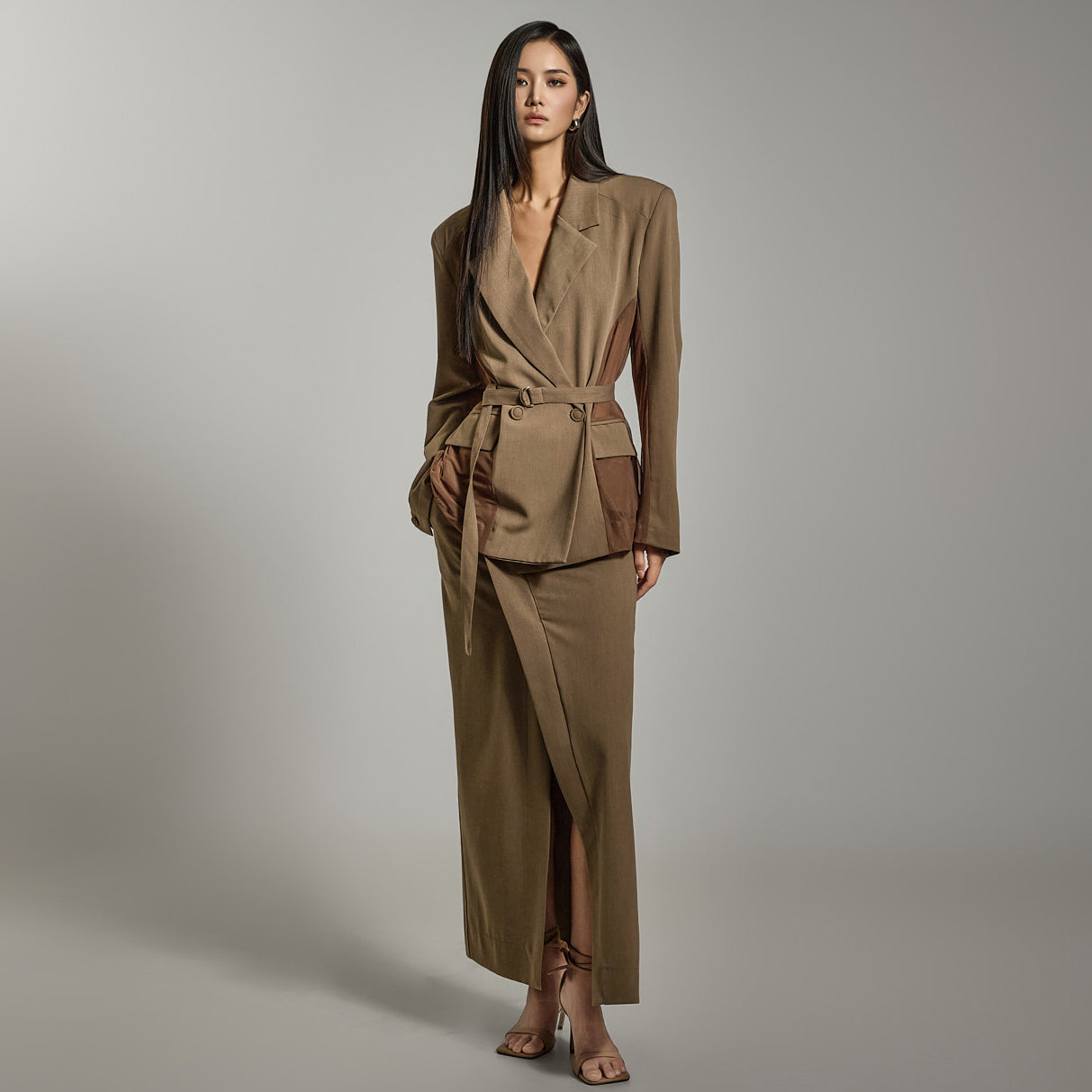 J2729 Sheer Jacket with Belt