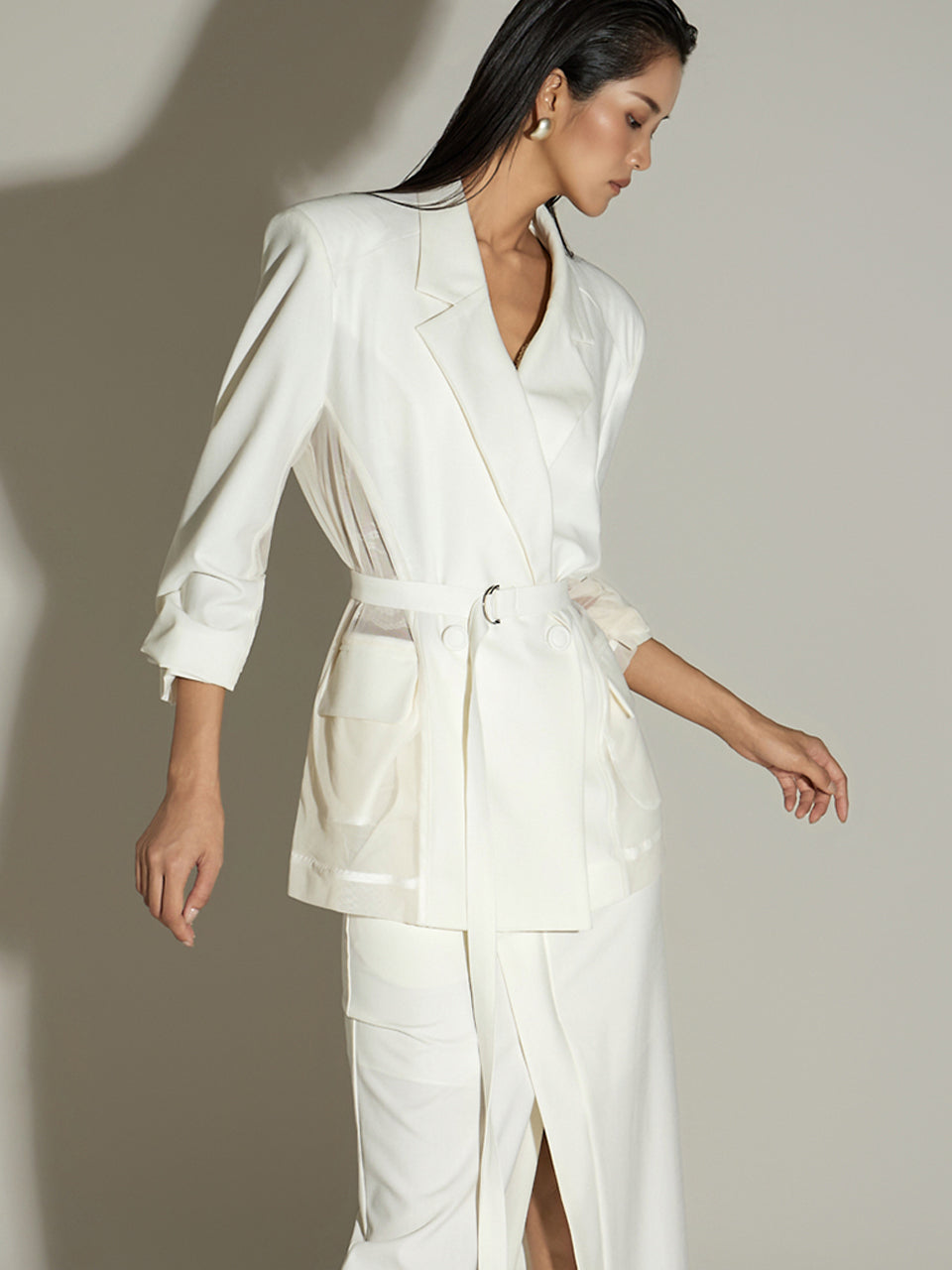 J2729 ベルト付きシアージャケット