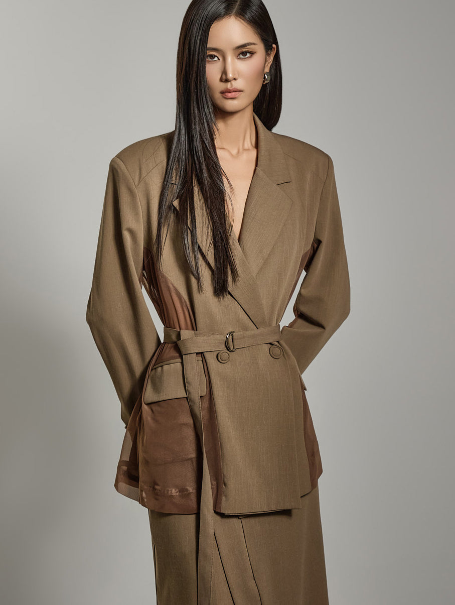 J2729 ベルト付きシアージャケット