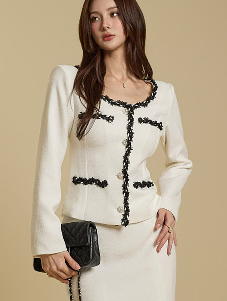 J2731 ノーカラースリムフィットジャケット