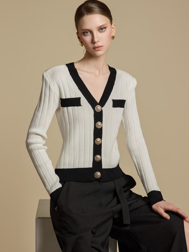 J2753 Vネックカーディガン