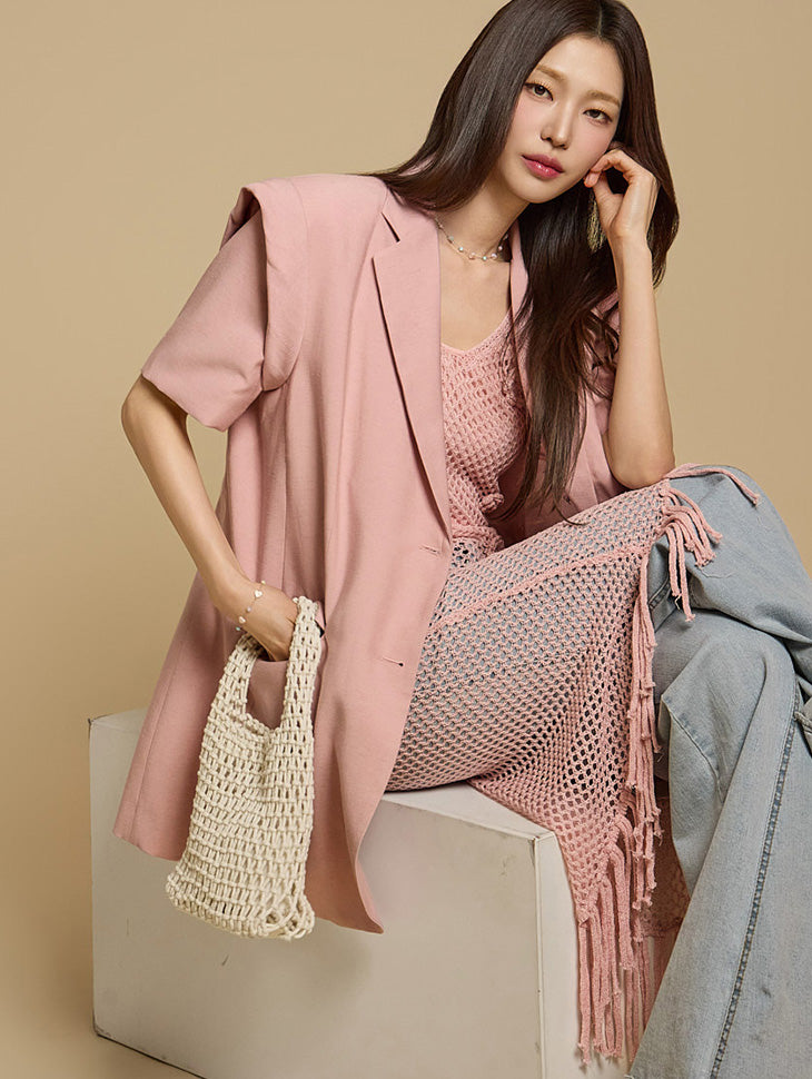 J2766 后背蝴蝶结夹克