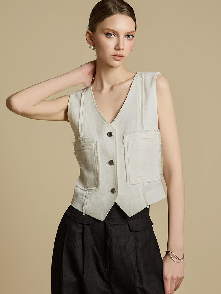 J2774 Linen Vest