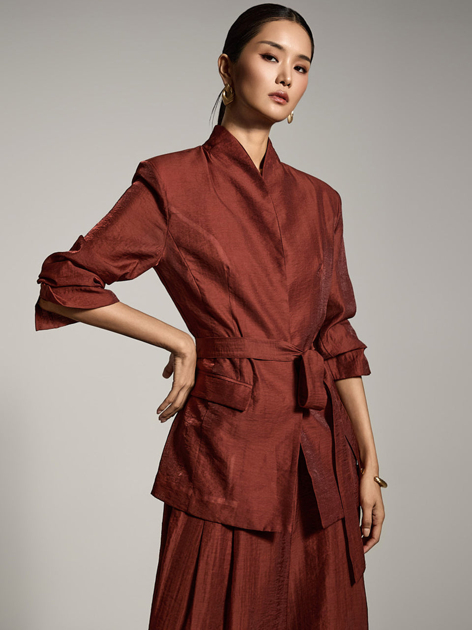 J2793 Sheer Jacket with Strap