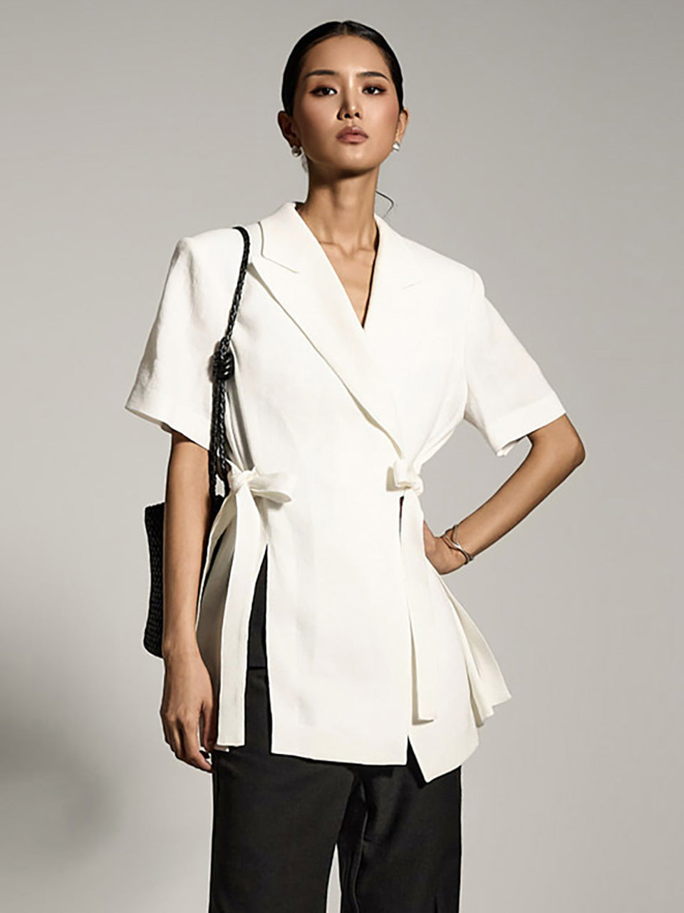 J2795 Linen ribbon jacket