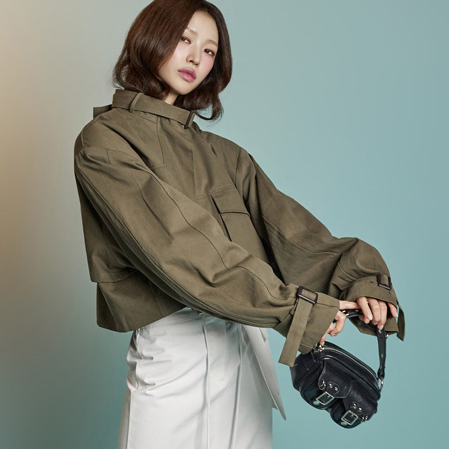 J2816 Cropped Bomber Jacket