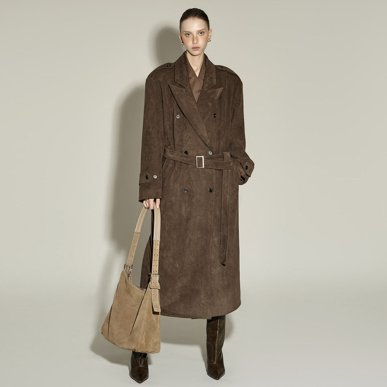 J2822 Belted Trench Coat
