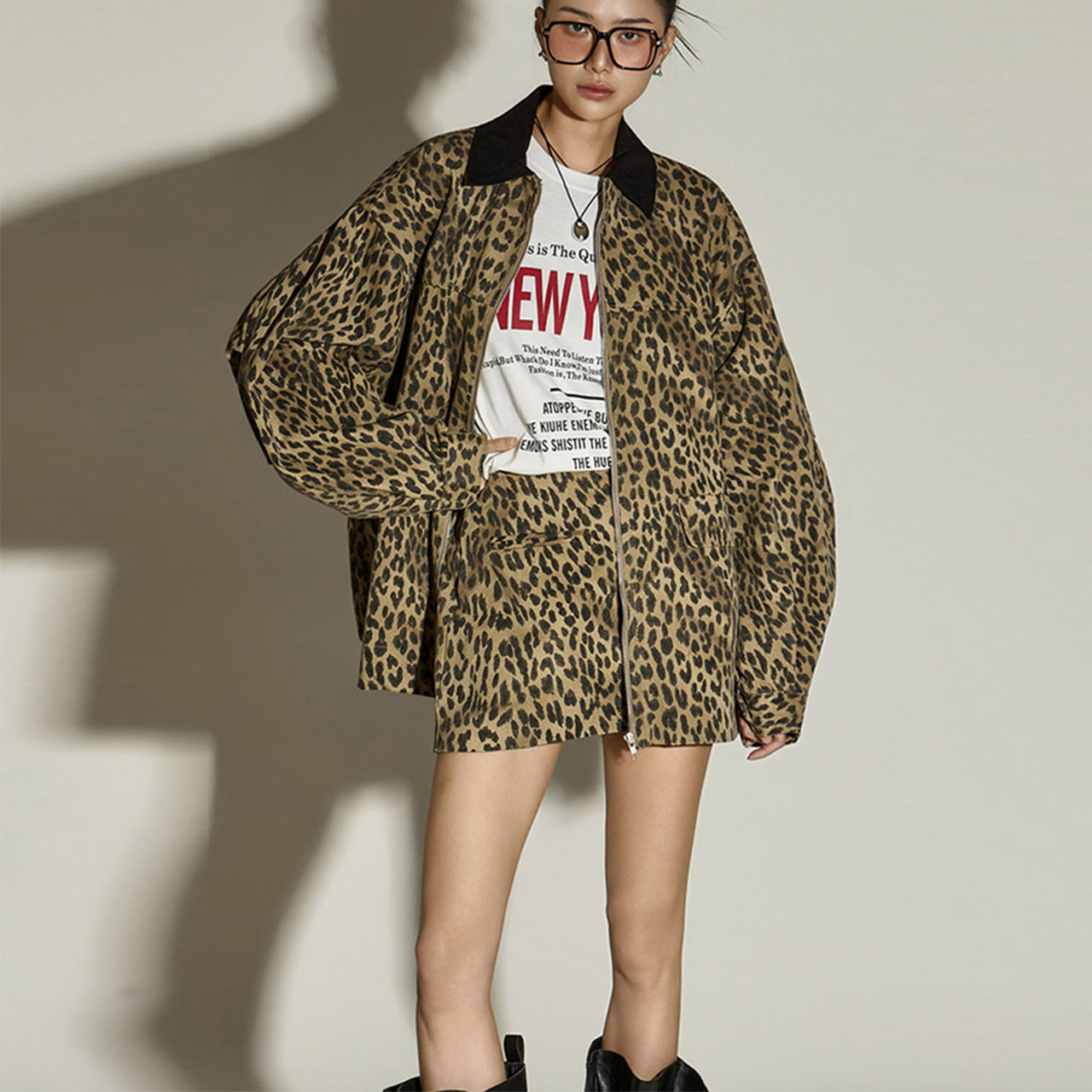J2887 Leopard Patterned Jacket