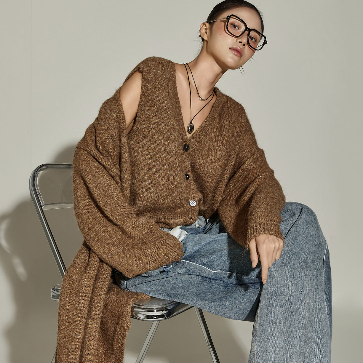 J2888 Cardigan with Vest Set