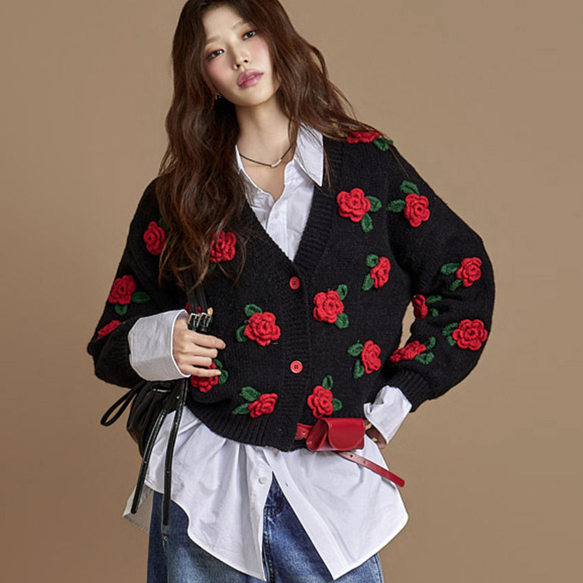 J2903 Flower Cardigan