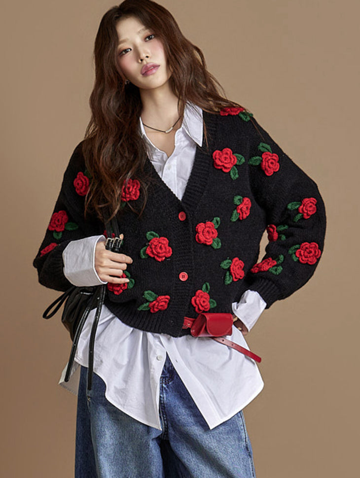 J2903 Flower Cardigan