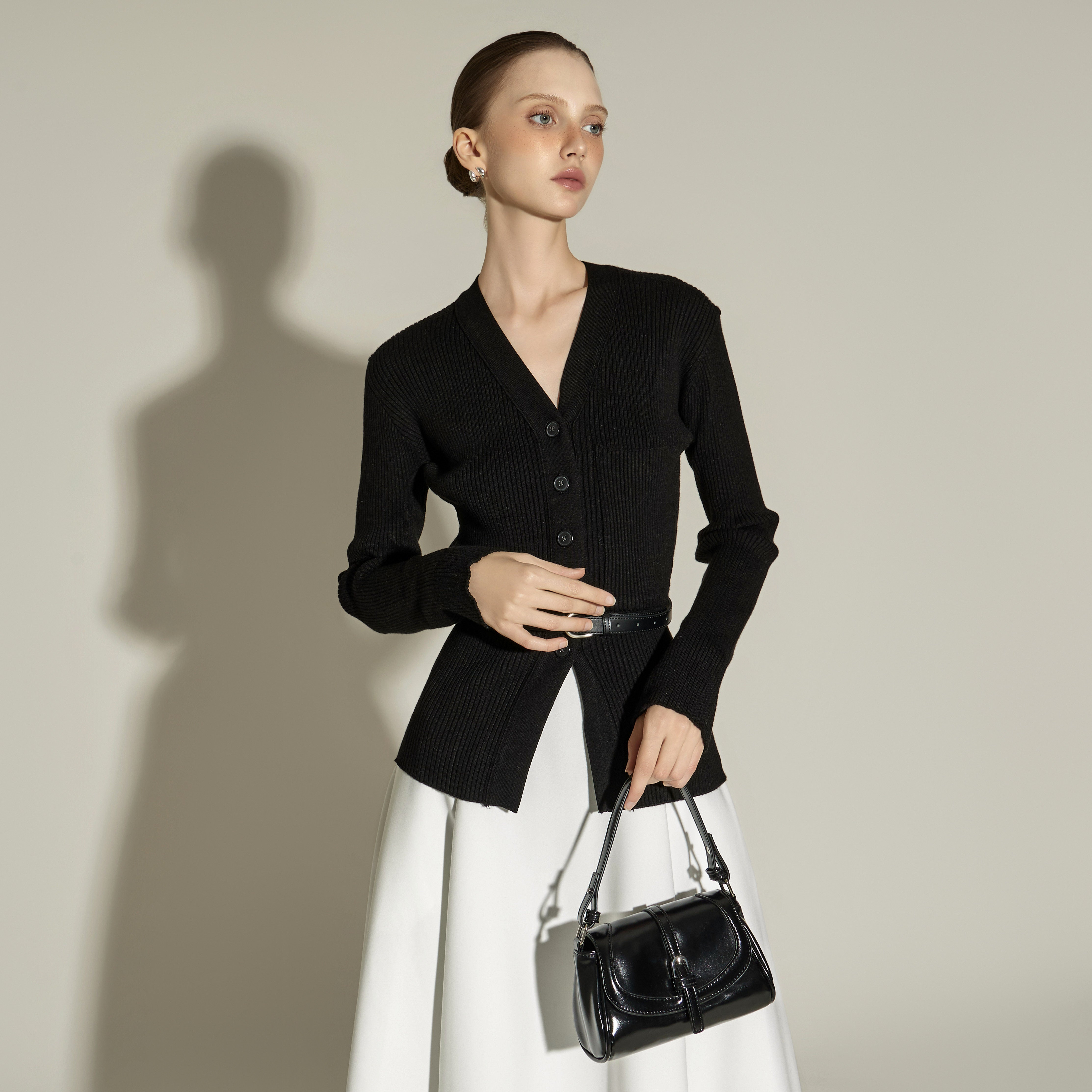 J2910 Ribbed Cardigan