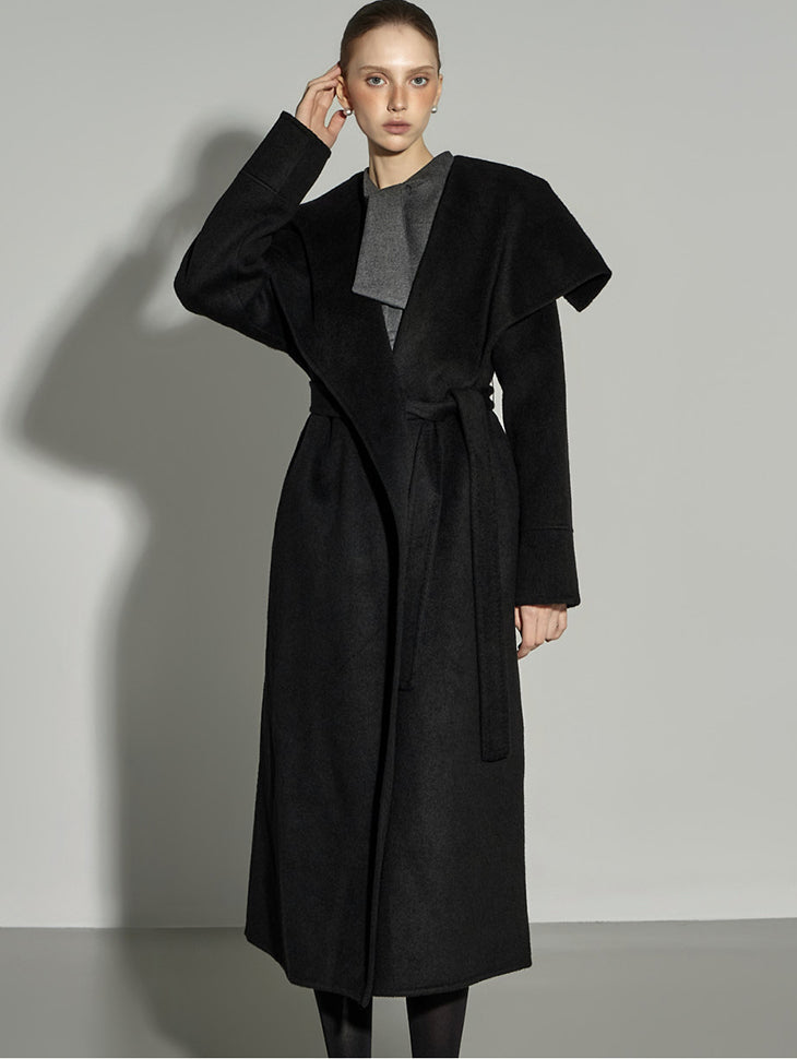 J2920 Wool Wide Collar Coat