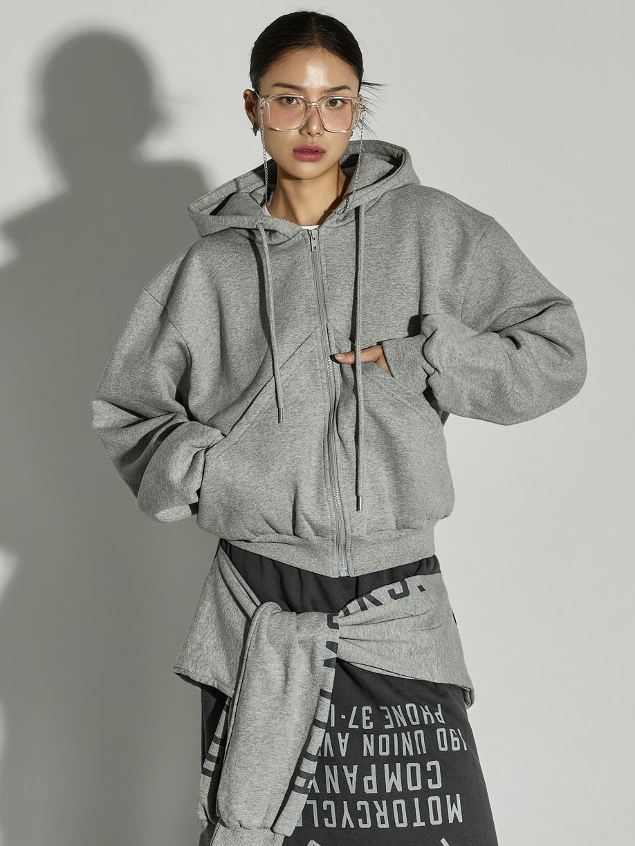 J2931 Hooded Zip-Up Jacket