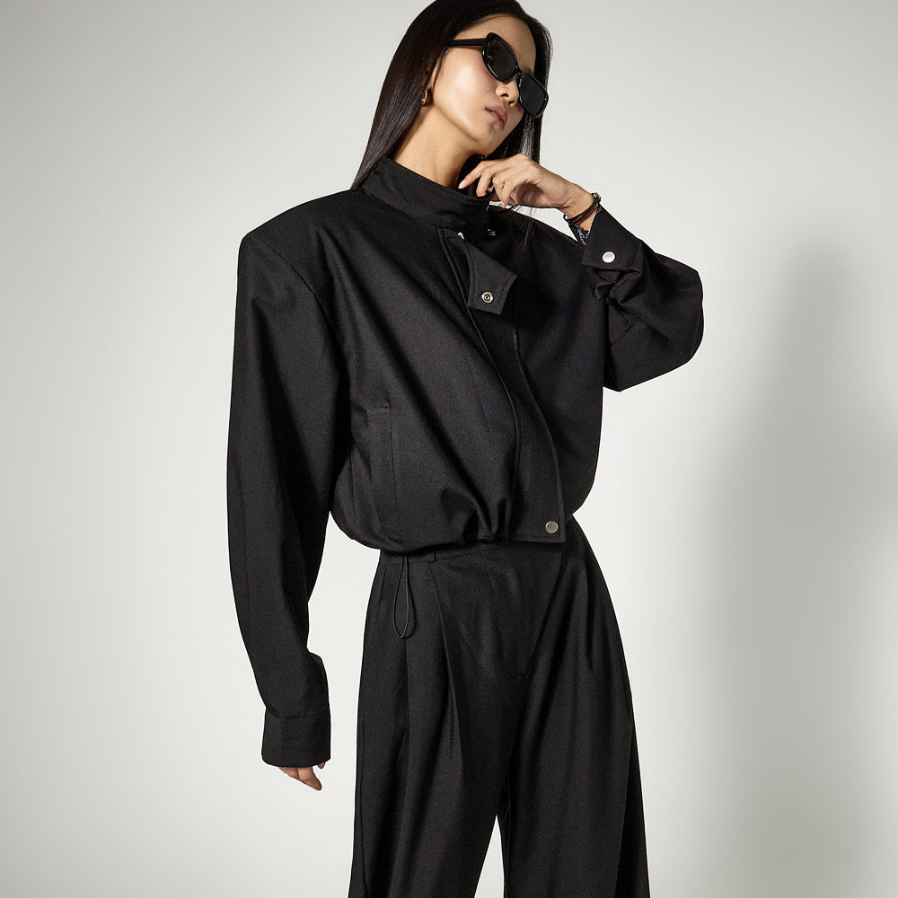 J3145 High-Neck Zip-Up Jacket