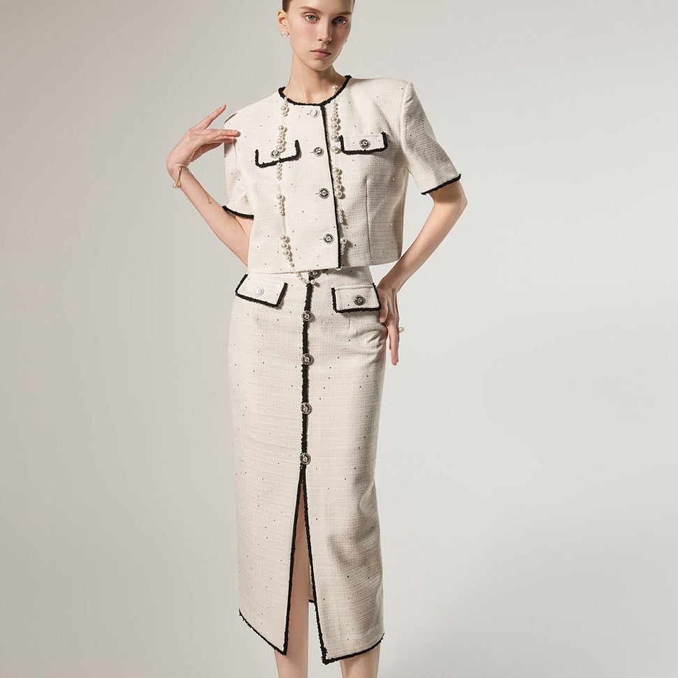 J3176 花呢拼色夹克