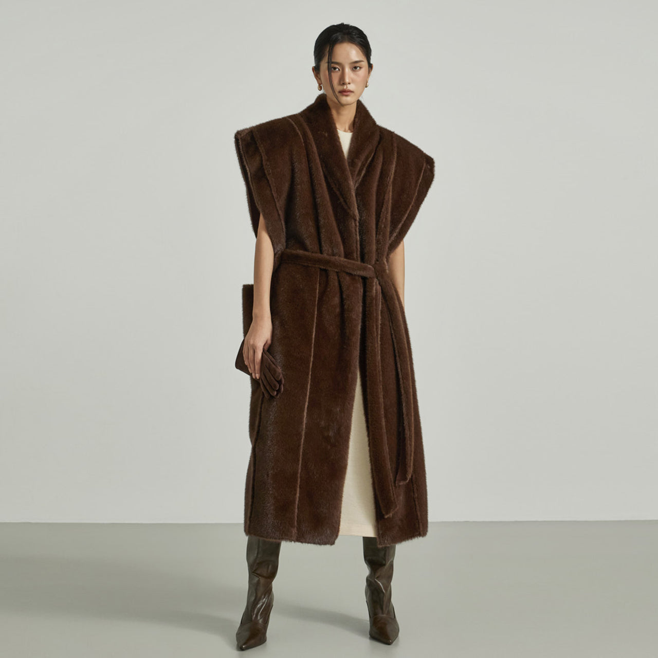 J9348 Fur Vest with Strap