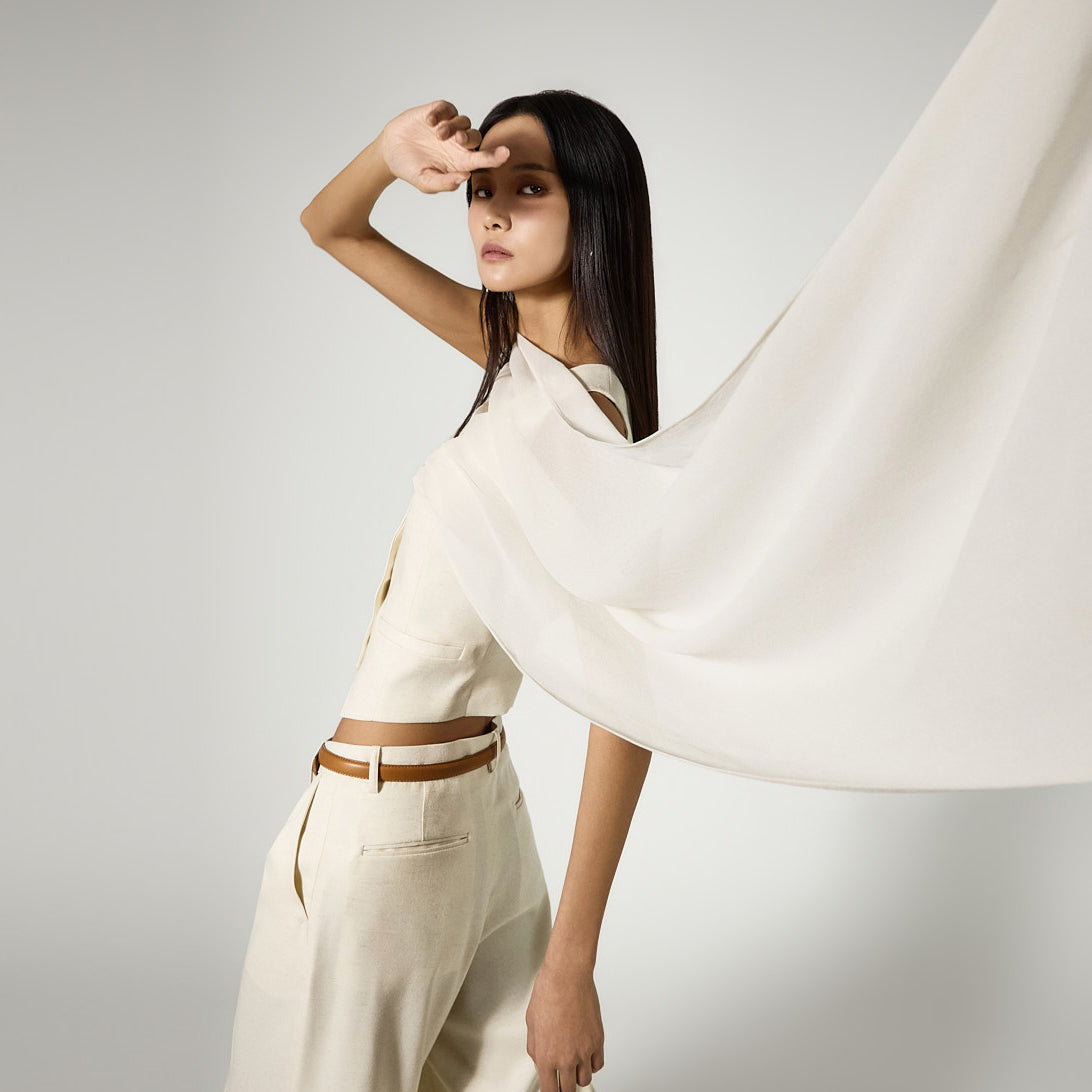 J9367 Drape Layered Vest