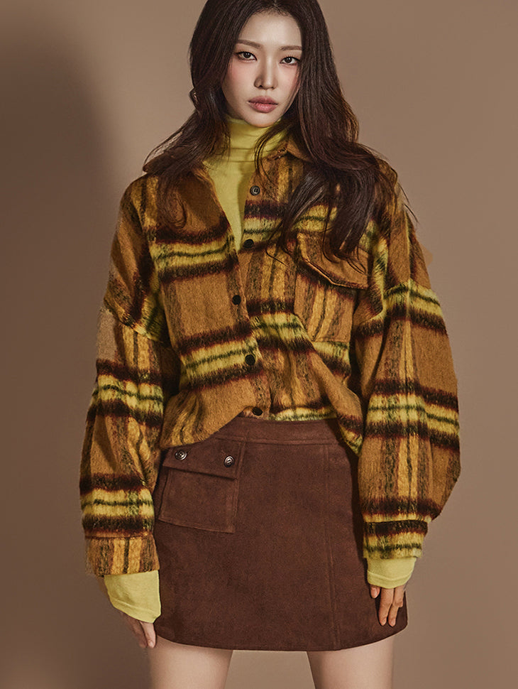 S692 格子口袋衬衫